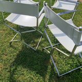 4 fauteuils cuir charme vintage metteur en scène