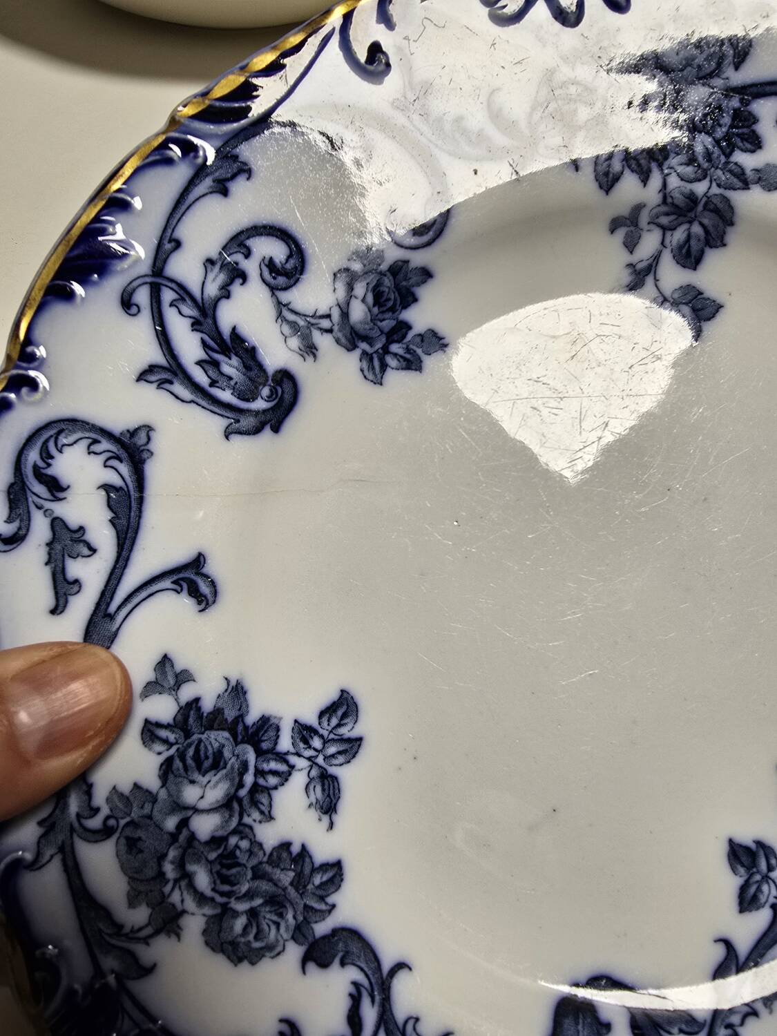 Cauldon England pottery plate numbered