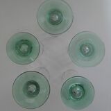 Set of 5 Daum champagne flutes