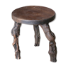 Wooden brutalist stool, 1950s