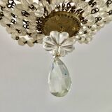 Brass balloon chandelier and glass beads