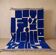 Handmade traditional Berber rug 2/3 m blue