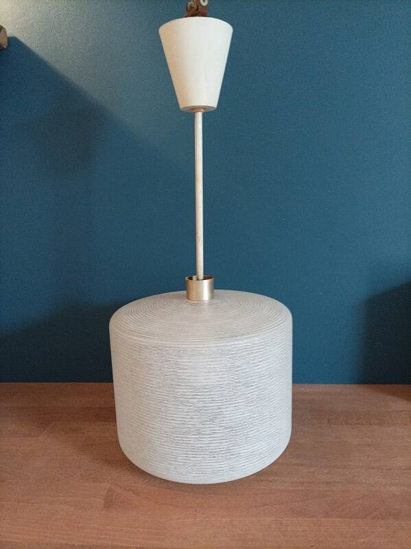 Chandelier suspension support metal globe frosted glass