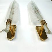 Pair of large wall lamps by Andre Arbus & Veronese, 1950s