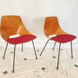 Pair of barrel chairs by Pierre Guariche for Steiner, 1950s.