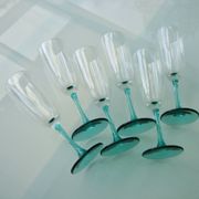 6 glasses champagne flutes