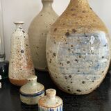 Duo of stoneware boxes