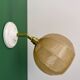 Vintage yellow glass globe wall light