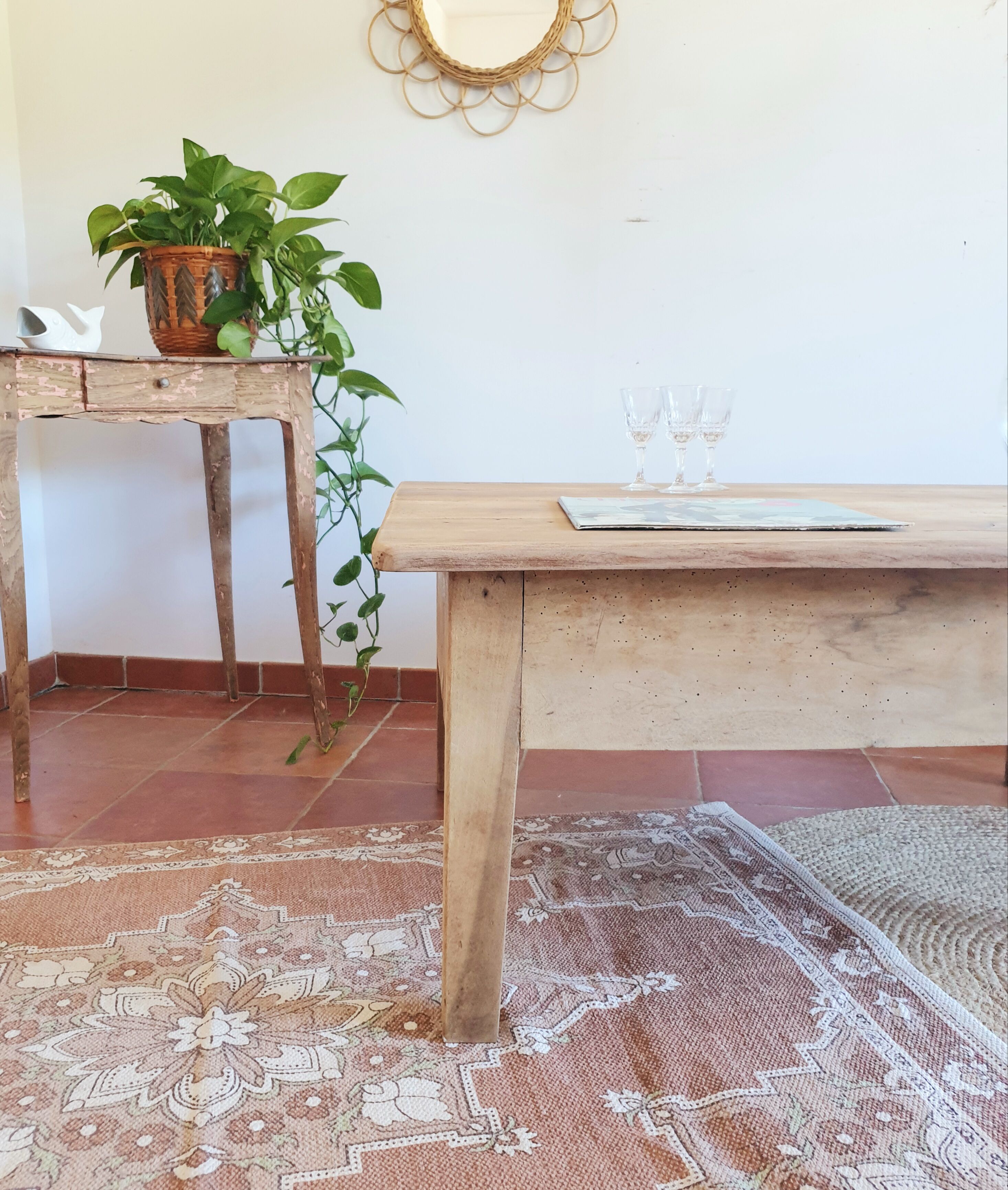 Table basse en noyer