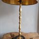 Lampe vintage marbre noir et laiton 1960