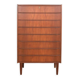 Mid-century danish teak chest of drawers, 1960s.