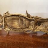 Pair of gilded bronze wall lamps Louis XVI style