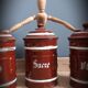 Trio pots kitchen brown