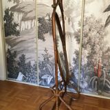 Large rattan psychedelic mirror 55x175cm