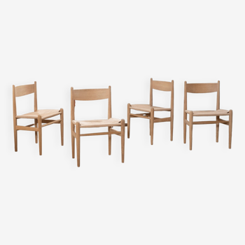 4 chaises CH36 d'Hans J. Wegner par Carl Hansen & Son