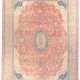 10x13 Tapis Persan Buda Ancien à Médaillon Floral Noué Main, 310x404Cm