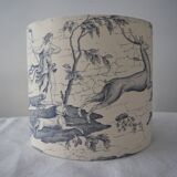 Toile Jouy lampshade, drum shape