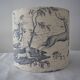 Abat-jour Toile Jouy, forme tambour