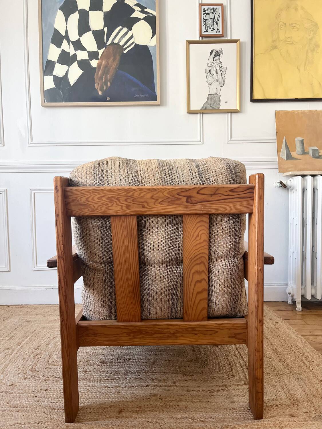 Fauteuil en pin vintage 70/80