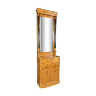 Silverware has Biedermeier secret drawers in light wood, marquetry and blackened pear