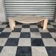 Table basse vintage en marbre rose