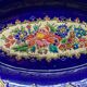 Oblong hollow dish in Longwy earthenware MP Chevallier Renaissance
