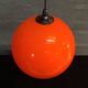 Lustre vintage sphère orange