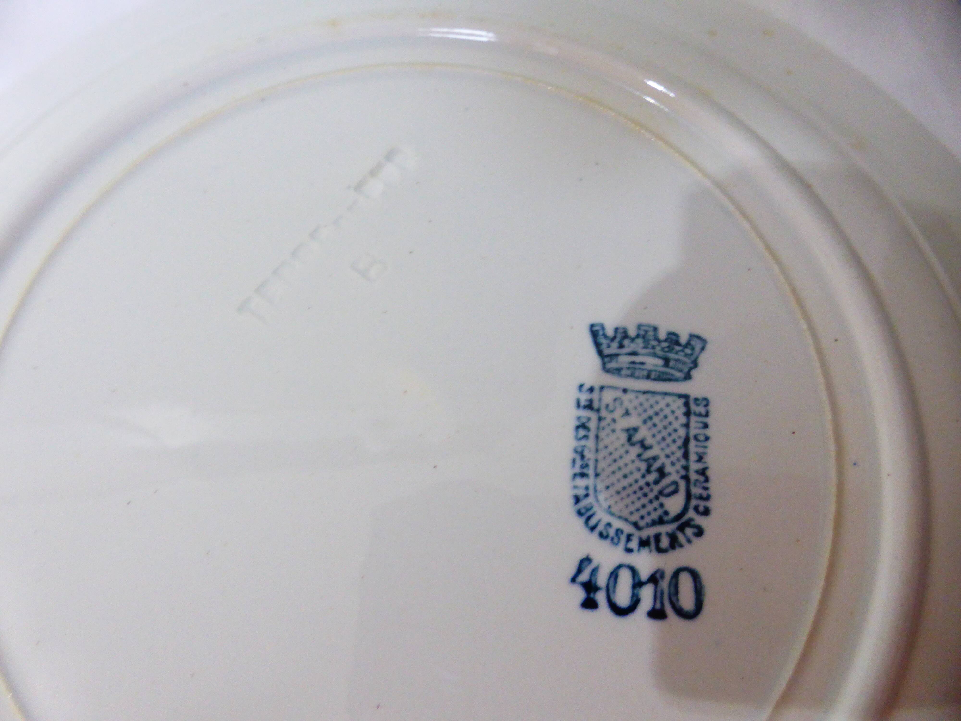 3 vintage soup plates from St Amand 220521