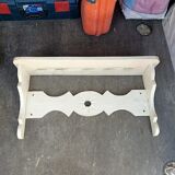 Wall shelf in patinated solid wood