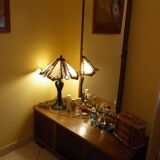 Art deco boat dressing table with large mirror 1940s