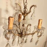Ancien lustre à pampilles baroque