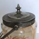 Art Nouveau cookie bucket in enamelled glass