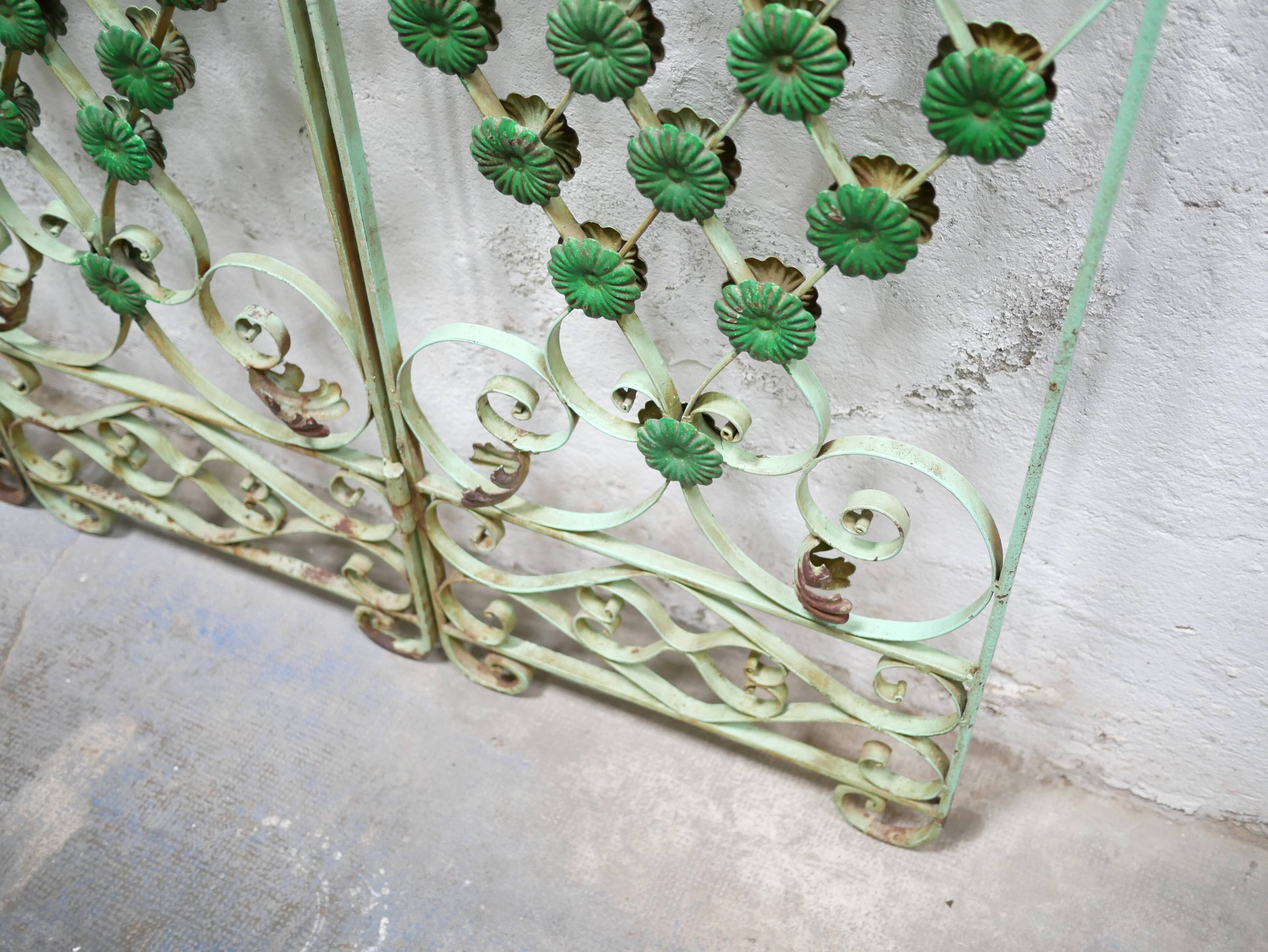 Antique art deco wrought iron screen