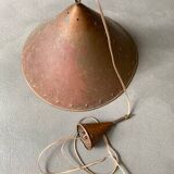 Brutalist suspension, hammered copper, E.S Horn Aalestrup Denmark, 1950-60