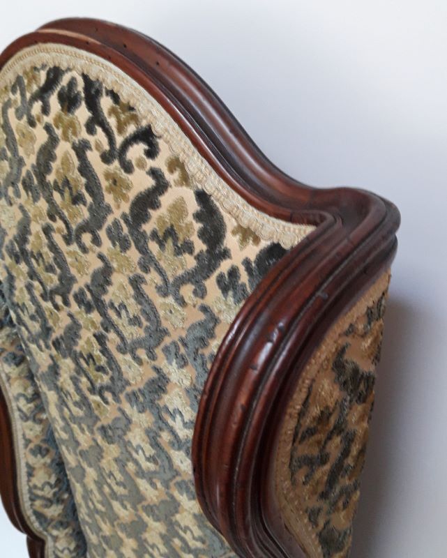 Heater stamped 19th century Louis XV Firecorner Chair