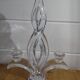 4 crystal lily candle holders from Vannes le Châtel.