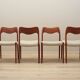 Set of four teak chairs, Danish design, 1960s, designer: Niels Otto Møller