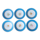 6 dessert plates in porcelain Old Paris 19th century