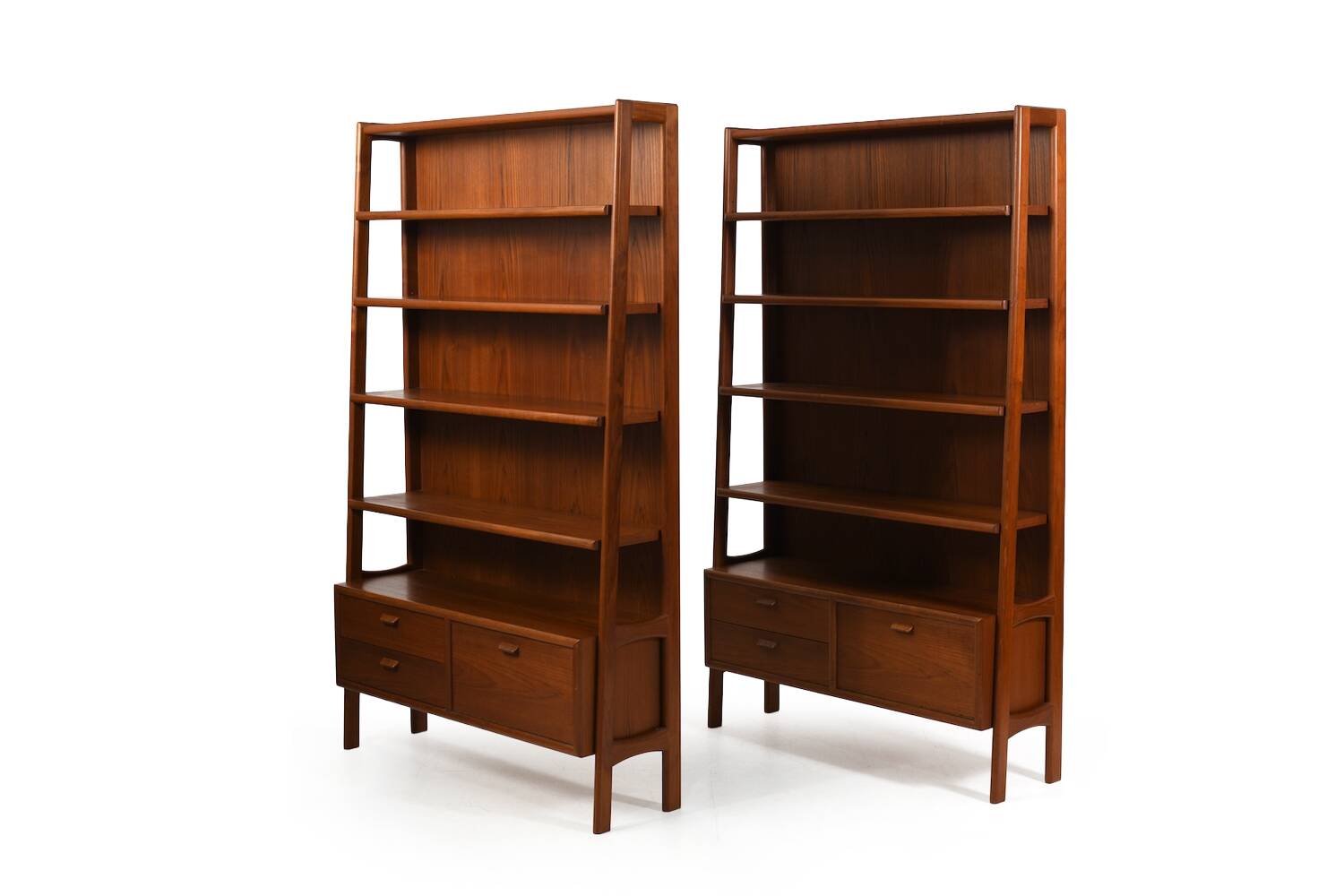 Pair of Conical Bookshelves by Poul M. Volther 1960s