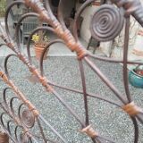 Vintage rattan Peacock headboard