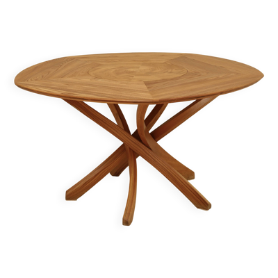 Table en orme massif, Seltz, France, 1990’s