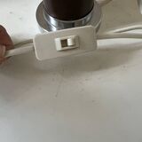 Vintage Chrome and Leatherette Lamp Base Roche Bobois 1975