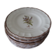 11 Plates decor plants , faience "'a d p" Haute Provence.