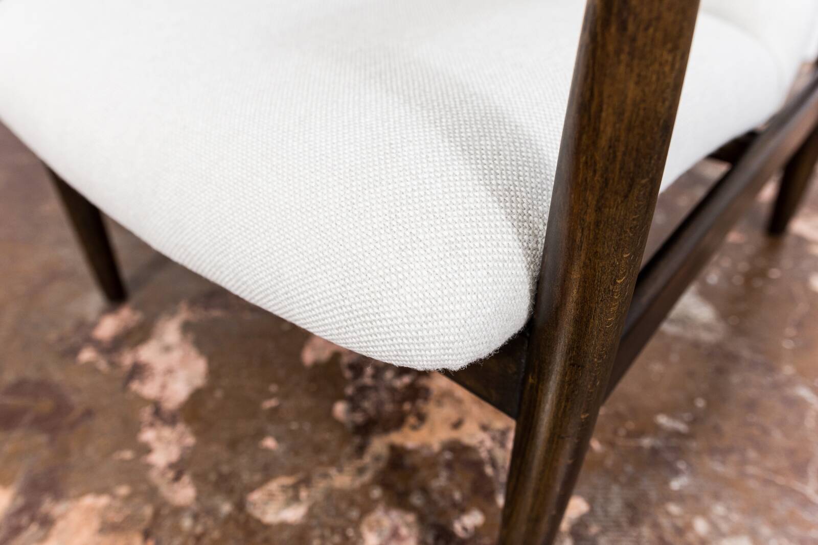 Fauteuil GFM de style mid-century par E. Homa en tissu Kvadrat, années 1960