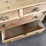 English pine chest of drawers