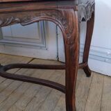 Louis XV style bench with cross-braced design
