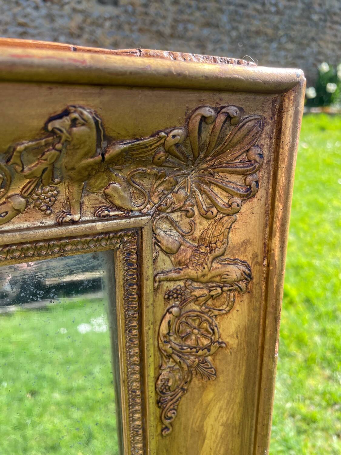 Miroir doré époque empire