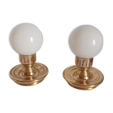 Pair of golden lamps