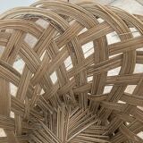 Vintage woven wicker plant pot cover