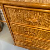 Rattan chest of drawers